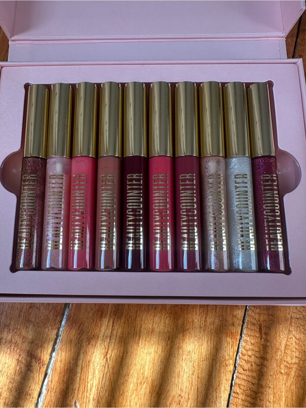 beautycounter 10-Piece Pink, Berry & Shimmer Liquid Lip Gloss Set